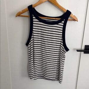 GAP Navy and White Striped Ribbed Tank